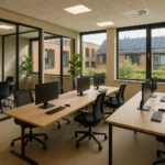 Betaalbare kantoorruimte in Nederland met gedeelde voorzieningen en energiezuinige inrichting.