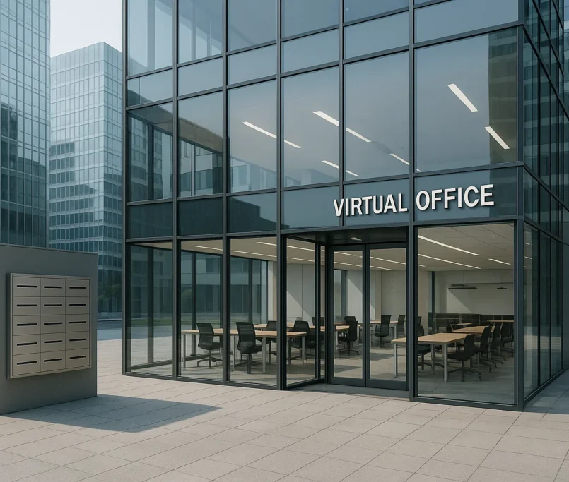 Virtueel kantoor in een modern Nederlands bedrijvencentrum met representatief zakelijk adres en toegang tot gedeelde werkplekken.